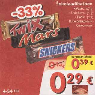 Allahindlus - Sokolaadibatoon