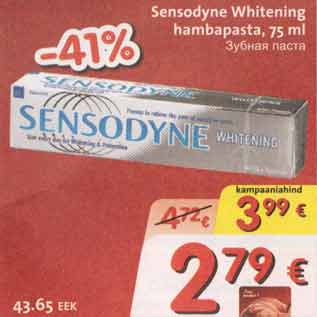 Allahindlus - Sensodyne Whitening hambapasta