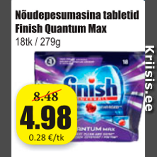 Скидка - Таблетки для посудомоечной машины Finish Quantum Max
