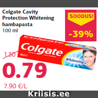 Allahindlus - Colgate Cavity Protection Whitening hambapasta 100 ml