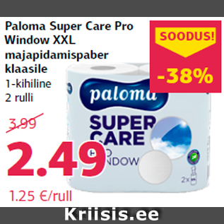 Allahindlus - Paloma Super Care Pro Window XXL majapidamispaber klaasile