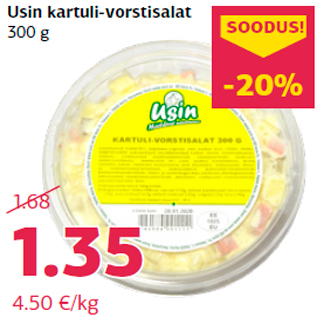 Allahindlus - Usin kartuli-vorstisalat 300 g