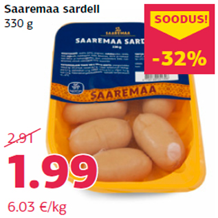 Allahindlus - Saaremaa sardell 330 g