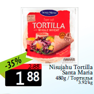 Allahindlus - Nisujahu Tortilla Santa Maria 480g