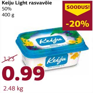 Allahindlus - Keiju Light rasvavõie 50% 400 g