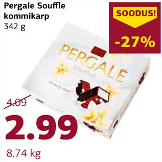 Allahindlus - Pergale Souffle kommikarp 342 g