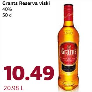 Allahindlus - Grants Reserva viski 40% 50 cl