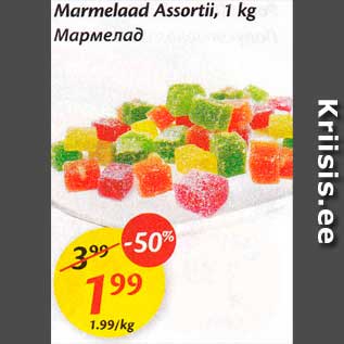 Allahindlus - Marmelaad Assortii, 1 kg