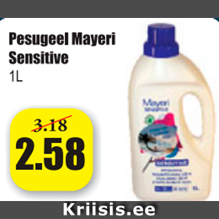 Allahindlus - Pesugeel Mayeri Sensitive 1 L