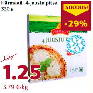 Allahindlus - Härmavili 4-juustu pitsa 330 g