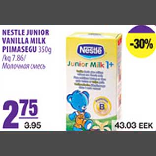 Allahindlus - Nestle Junior Vanilla Milk piimasegu