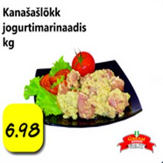 Allahindlus - Kanašašlõkk jogurtimarinaadis