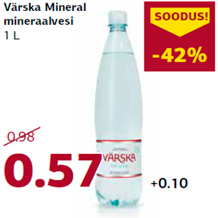 Allahindlus - Värska Mineral mineraalvesi 1 L