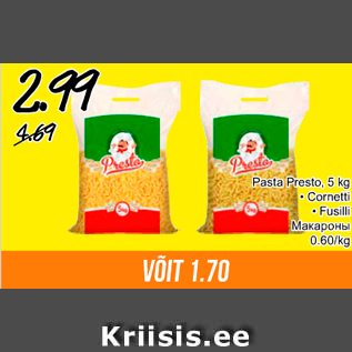 Allahindlus - Pasta Presto, 5 kg