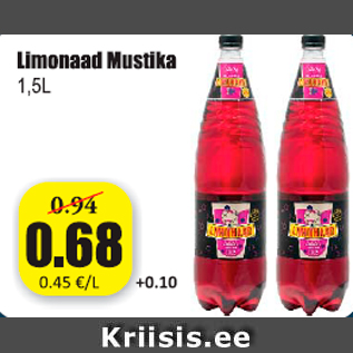 Скидка - Лимонад Mustika 1,5 л