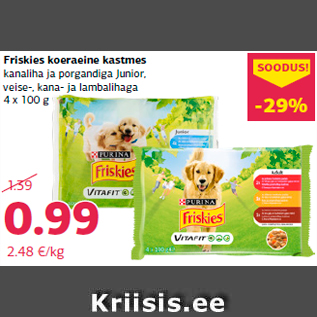 Allahindlus - Friskies koeraeine kastmes