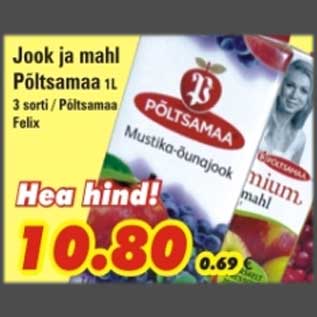 Allahindlus - Jook ja mahl Põltsamaa