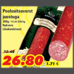 Allahindlus - Poolsuitsuvorst juustuga