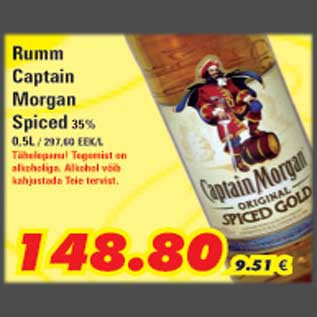 Allahindlus - Rumm Captain Morgan Spiced