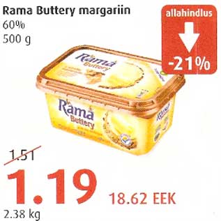 Allahindlus - Rama Buttery margariin