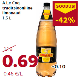 Скидка - Традиционный лимонад 1,5 л