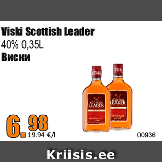 Allahindlus - Viski Scottish Leader