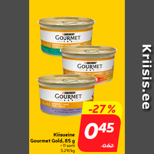 Allahindlus - Kiisueine Gourmet Gold, 85 g