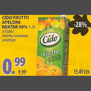 Allahindlus - Cido Frutto apelsininektar