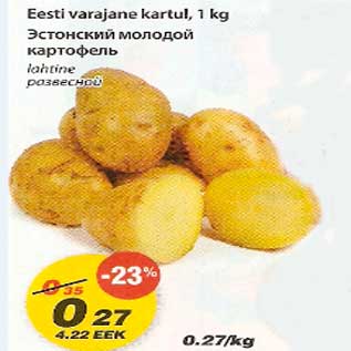 Скидка - Эстонский молодой картофель