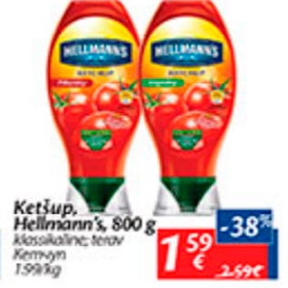 Allahindlus - Ketšup, hellmann´s, 800 g