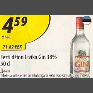 Allahindlus - Eesti džinn Liviko Gin