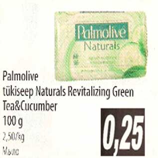 Allahindlus - Palmolive täkiseep Naturals Revitalizing Green Tea%Cucumber