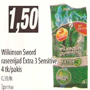 Allahindlus - Wilkinson Sword raseerijad Extra 3 Sensitive