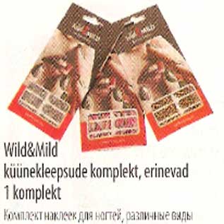 Allahindlus - Wild&Mild küünekleepsude komplekt,erinevad