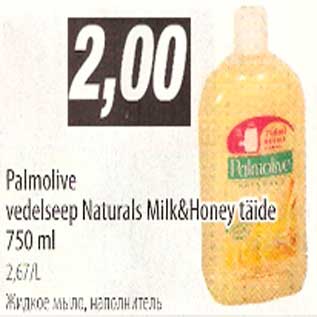 Allahindlus - Palmolive vedelseep Naturals Milk&Honey täide