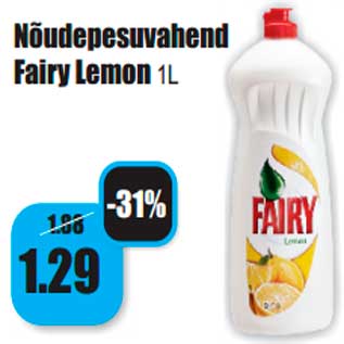 Скидка - Жидкость для мытья посуды Fairy Lemon 1л