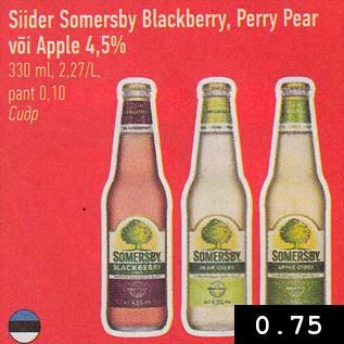 Allahindlus - Siider Somersby Blackberry, Perry Pear või Apple