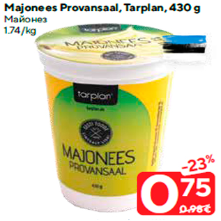 Allahindlus - Majonees Provansaal, Tarplan, 430 g