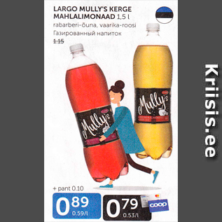 Allahindlus - LARGO MULLY´S KERGE MAHLALIMONAAD 1,5 l