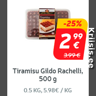 Скидка - Tiramisu Gildo Rachelli, 500 г