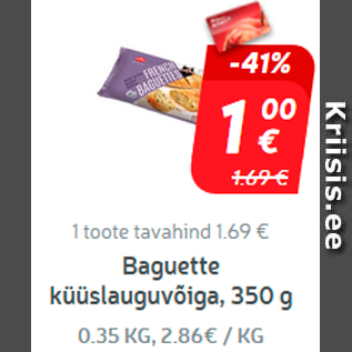 Allahindlus - Baguette küüslauguvõiga, 350 g