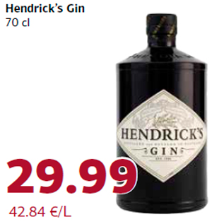 Allahindlus - Hendrick’s Gin 70 cl