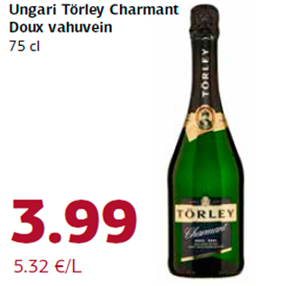 Allahindlus - Ungari Törley Charmant Doux vahuvein 75 cl