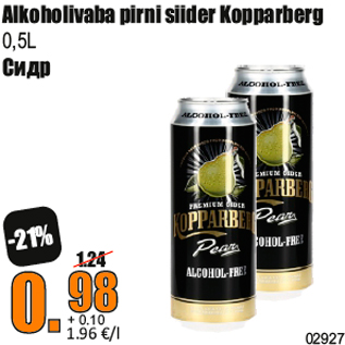 Allahindlus - Alkoholivaba pirni siider Kopparberg 0,5L