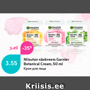 Allahindlus - Niisutav näokreem Garnier Botanical Cream, 50 ml