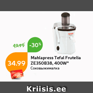 Allahindlus - Mahlapress Tefal Frutelia ZE350B38, 400W*