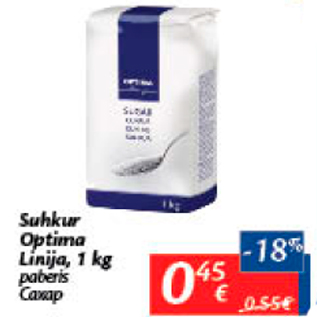 Allahindlus - Suhkur Optima Linija, 1 kg