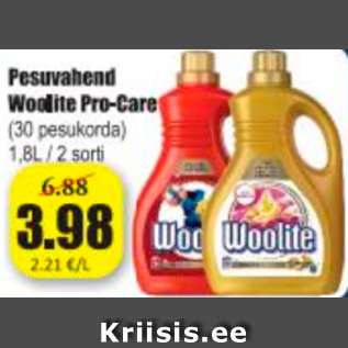 Скидка - Моющее средство Woolite Pro-Care