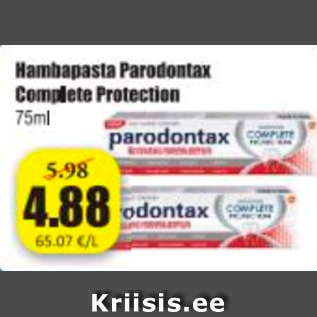 Скидка - Зубная паста Parodontax Complete Protection 75 мл