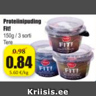 Allahindlus - Proteiinipuding Fit